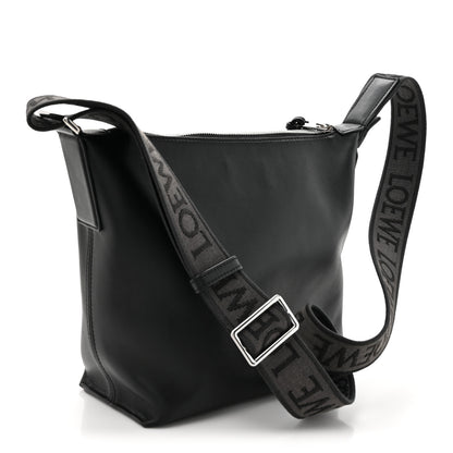 Loewe Supple Smooth Calfskin Jacquard Small Cubi Crossbody Bag Black 3 of 13