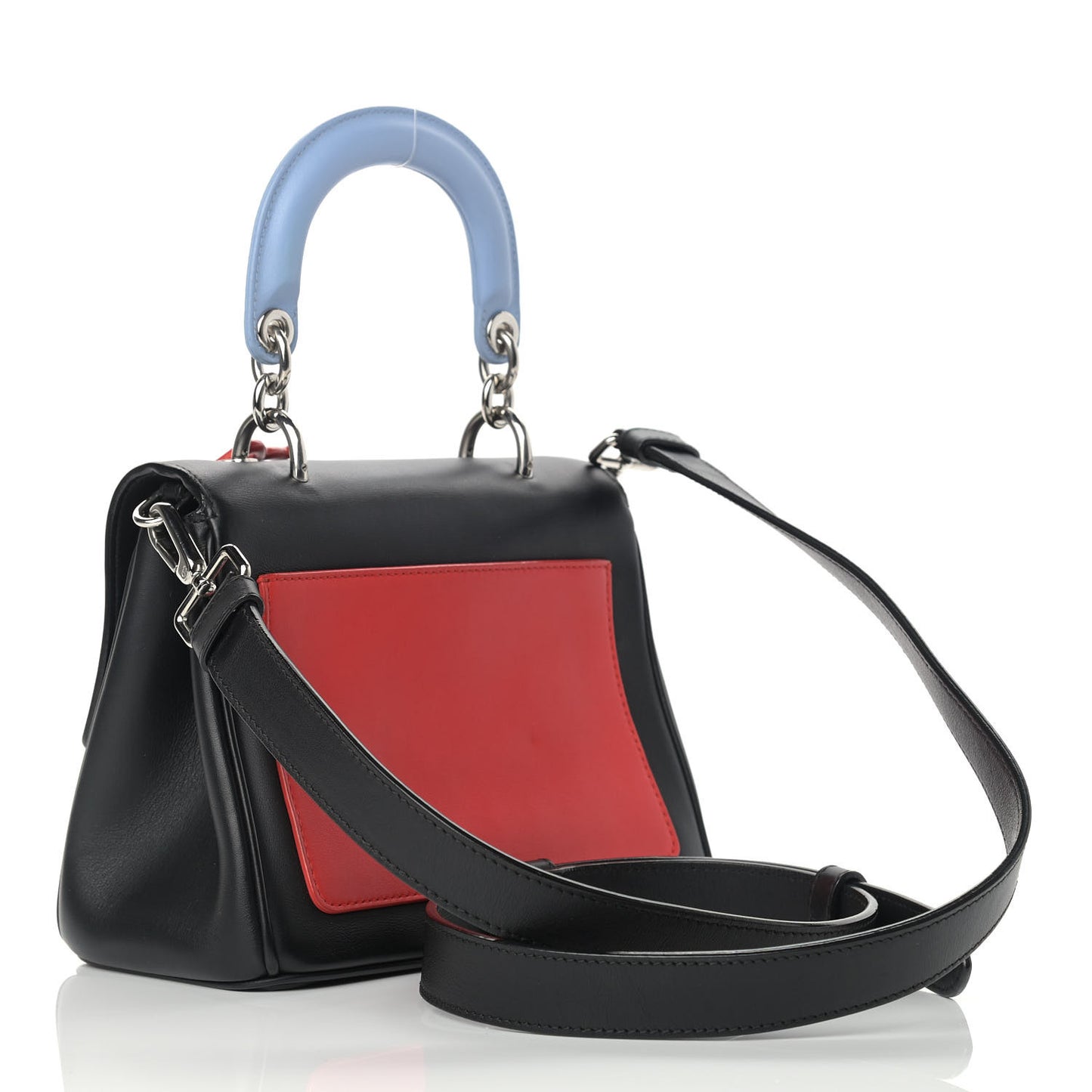 Smooth Calfskin Mini Be Dior Flap Black Blue Red