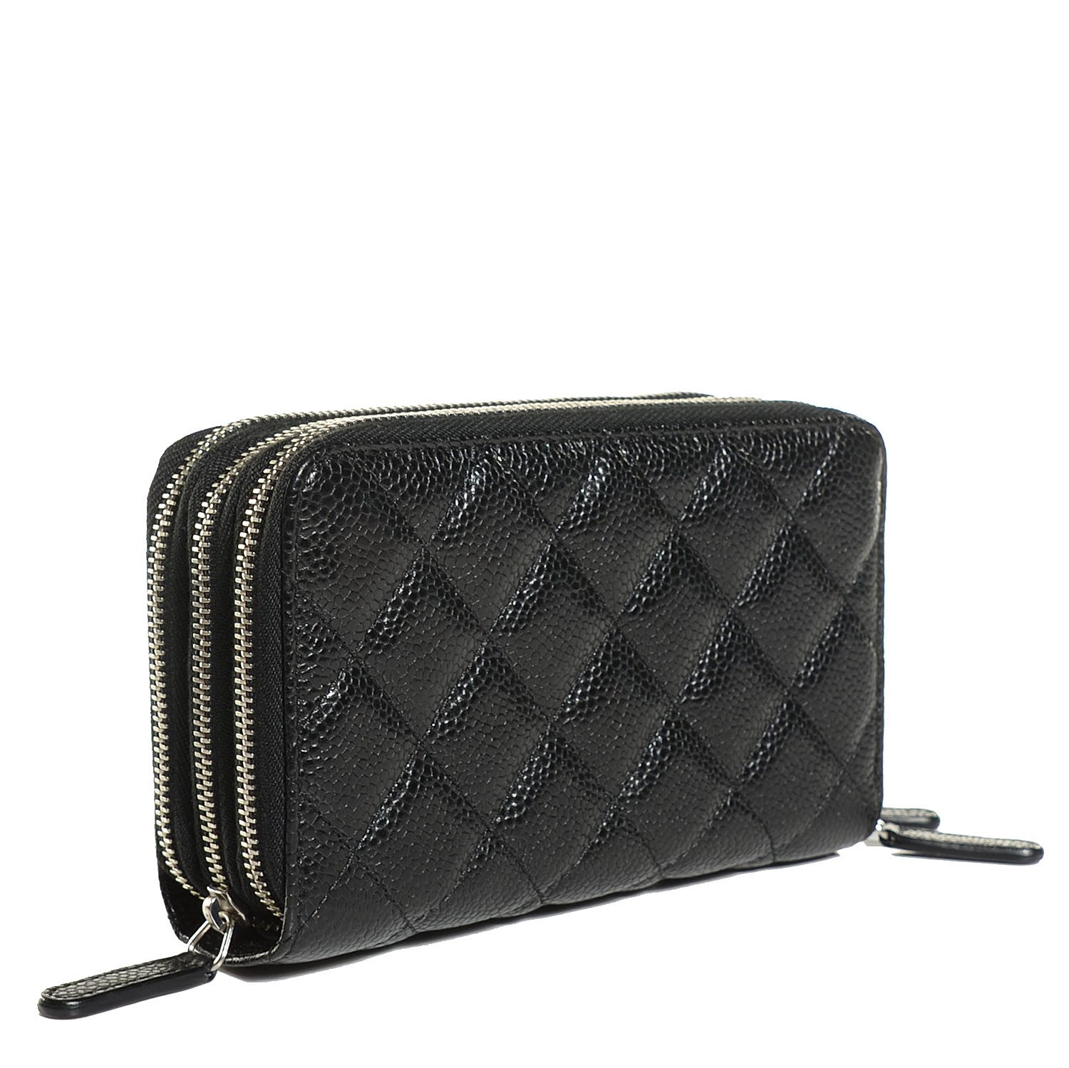 Chanel Caviar Quilted Calfskin Quilted Zip Around Phone Holder Black 3 of 8