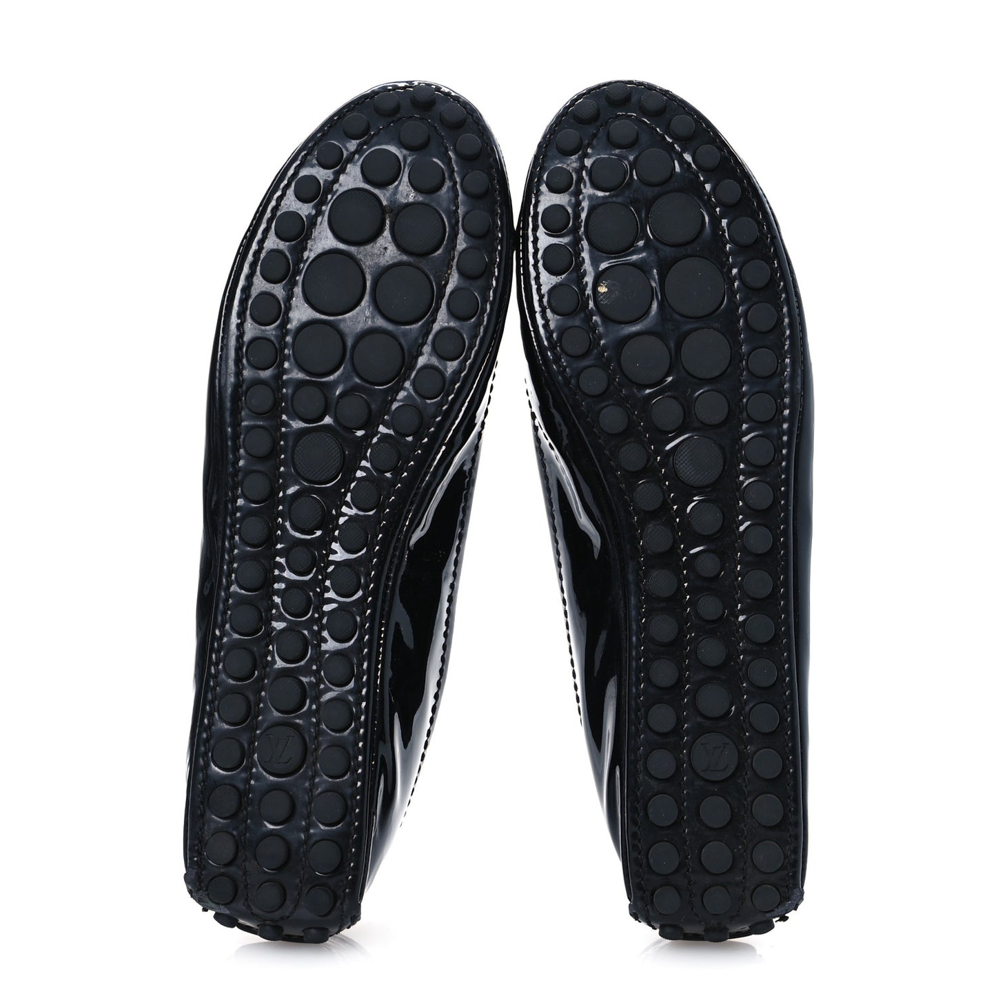 Patent Calfskin Oxford Ballerina Flats 38.5 Black