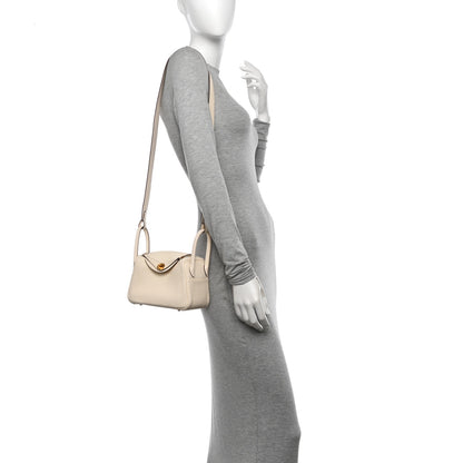 Hermes Taurillon Clemence Mini Lindy 20 Nata 2 of 12