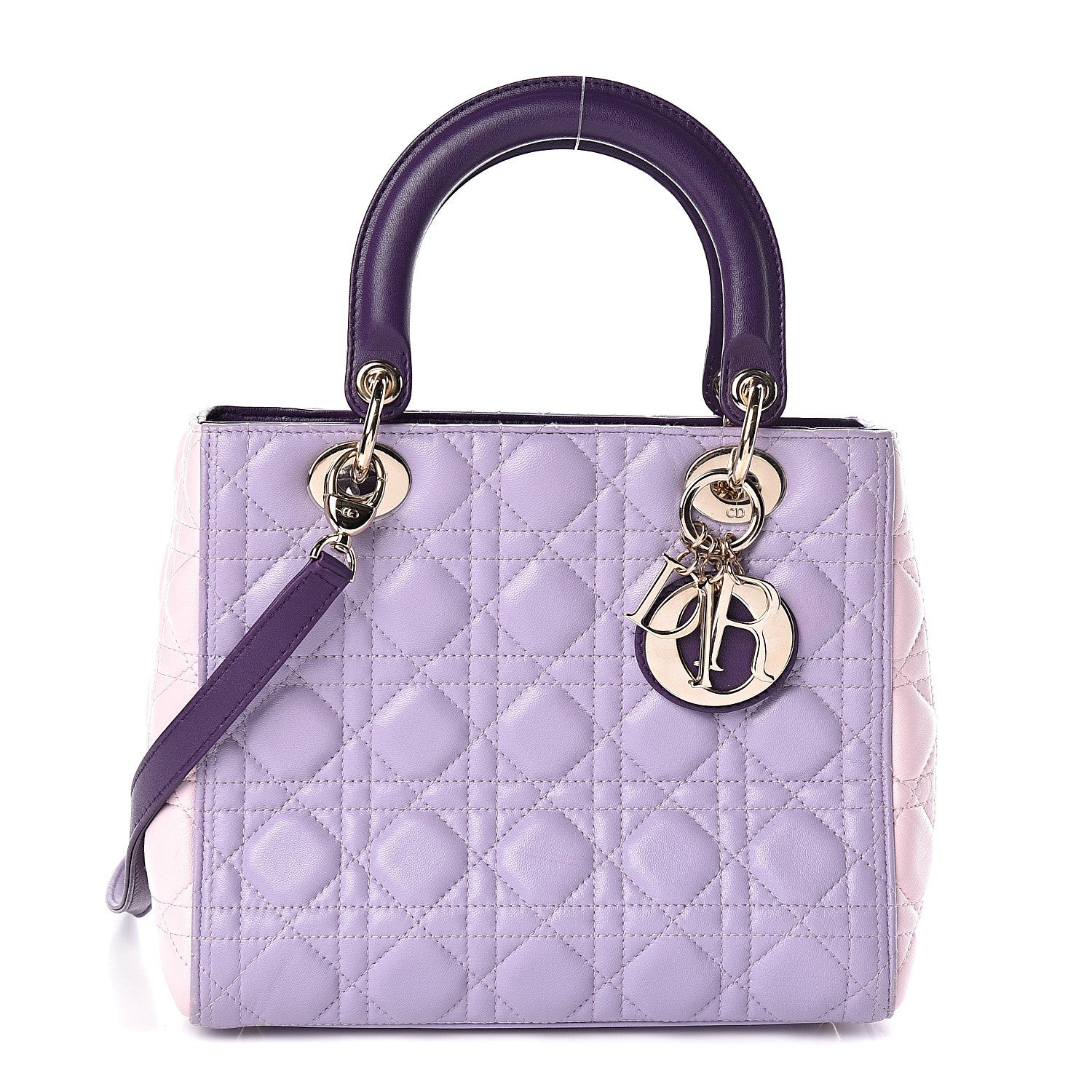 Christian Dior Lambskin Cannage Medium Tri-Color Lady Dior 1 of 17