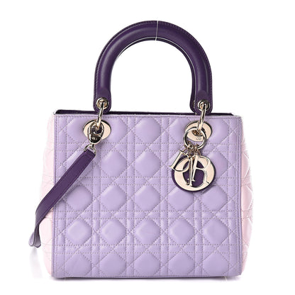 Christian Dior Lambskin Cannage Medium Tri-Color Lady Dior 1 of 17