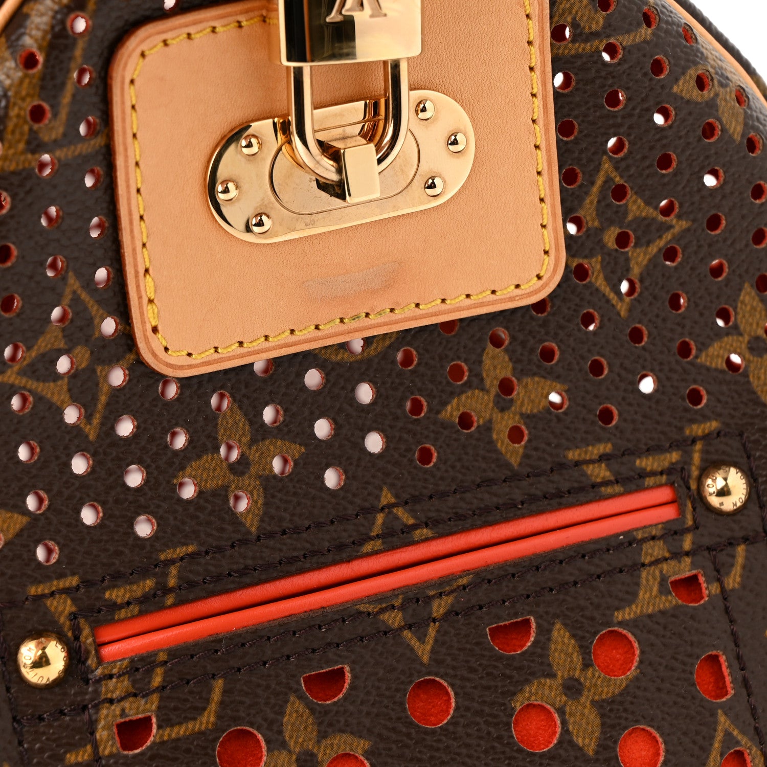 Louis Vuitton Monogram Perforated Speedy 30 Orange 10 of 11