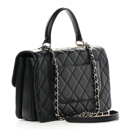 Chanel Lambskin Quilted Medium Trendy CC Flap Dual Handle Bag Black 3 of 12