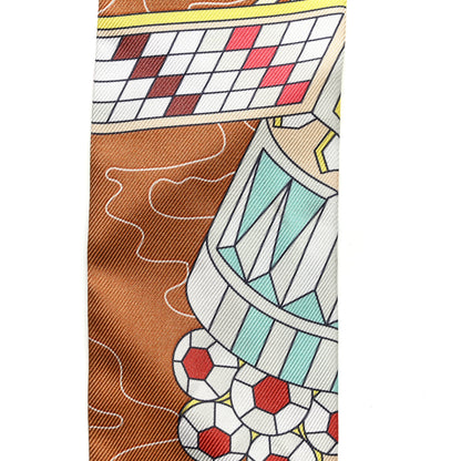 Hermes Silk Odyssey Twilly Noisette Aqua Multicolor 13 of 14
