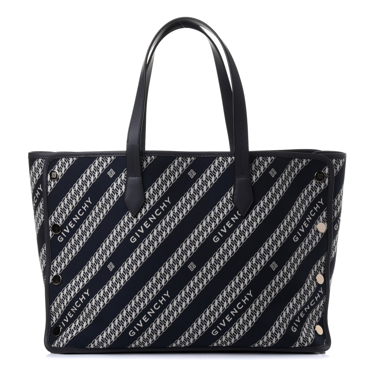 Givenchy Canvas Jacquard Medium Bond Tote Oil Blue 1 of 4