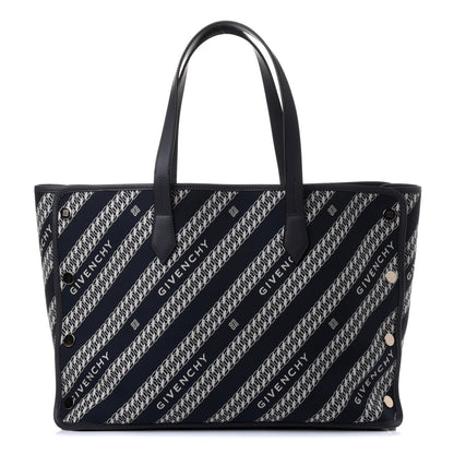 Givenchy Canvas Jacquard Medium Bond Tote Oil Blue 1 of 4