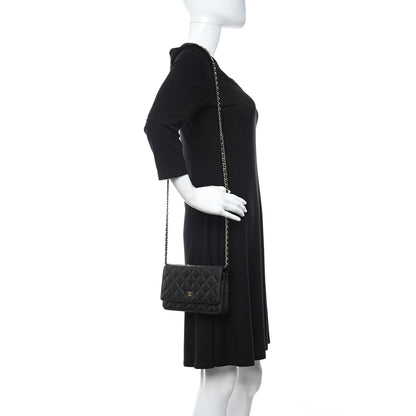 Chanel Caviar Quilted Wallet On Chain WOC Black 2 of 14