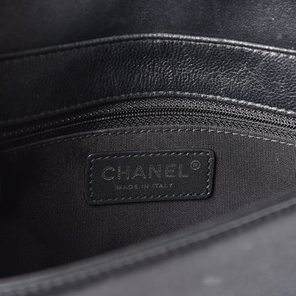 Chanel Sheepskin Quilted Medium Vintage Mademoiselle Flap Black 5 of 9