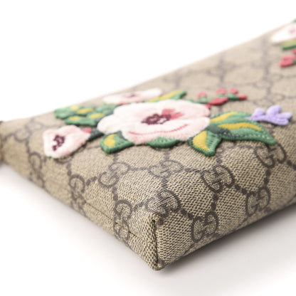 Gucci GG Supreme Monogram Embroidered Flower Chain Wrist Wallet 7 of 11