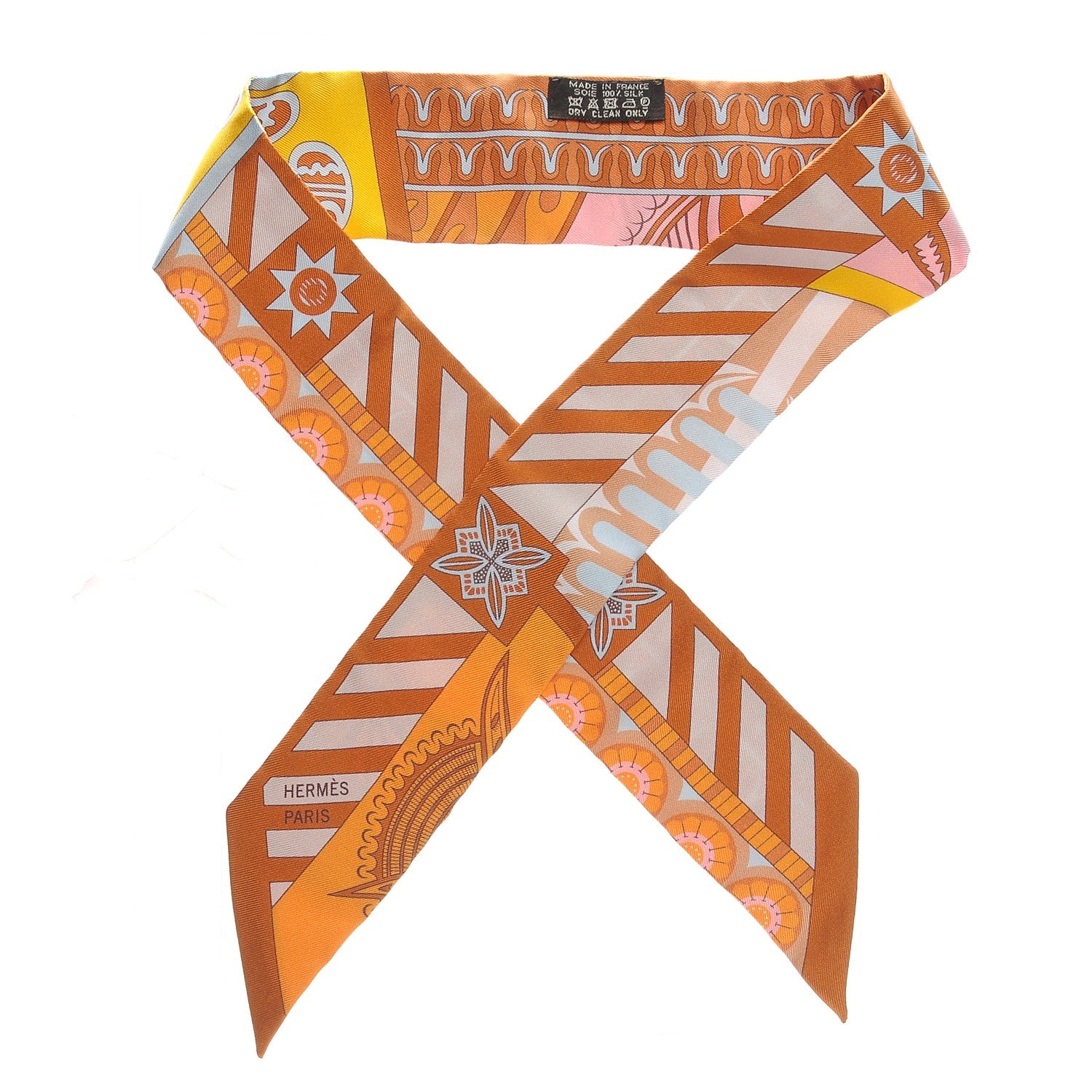 Hermes Silk Geometrie Cretoise Silk Twilly 1 of 5