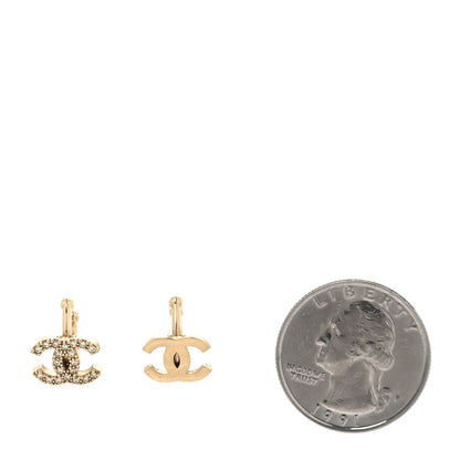 Chanel Metal Strass Lip Ring Set Gold 2 of 5