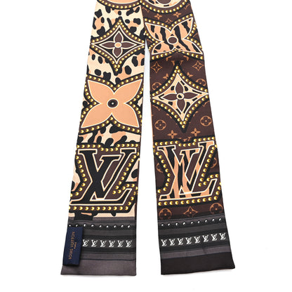 Louis Vuitton Silk Monogram LV World Bandeau Brown 2 of 3