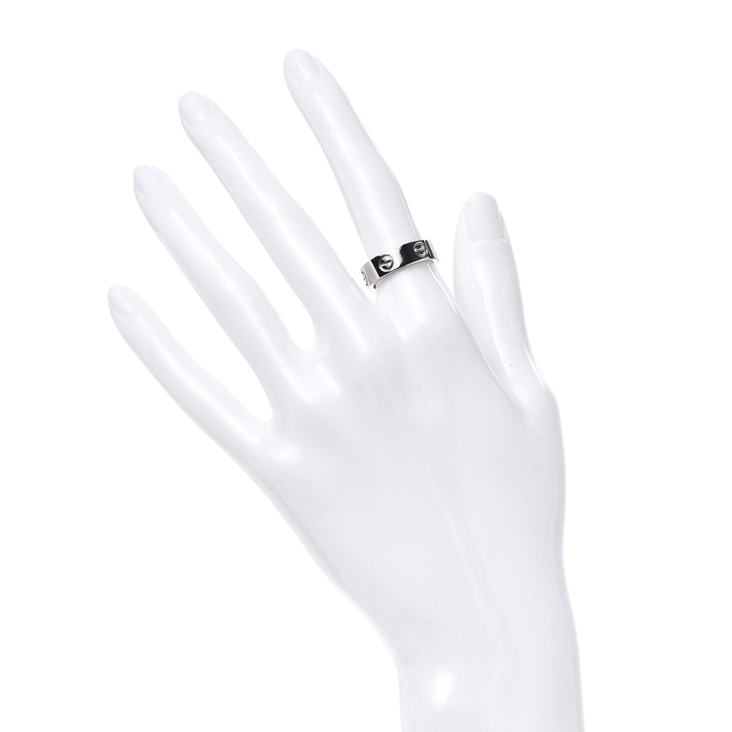 18K White Gold 5.5mm LOVE Ring 51 5.75