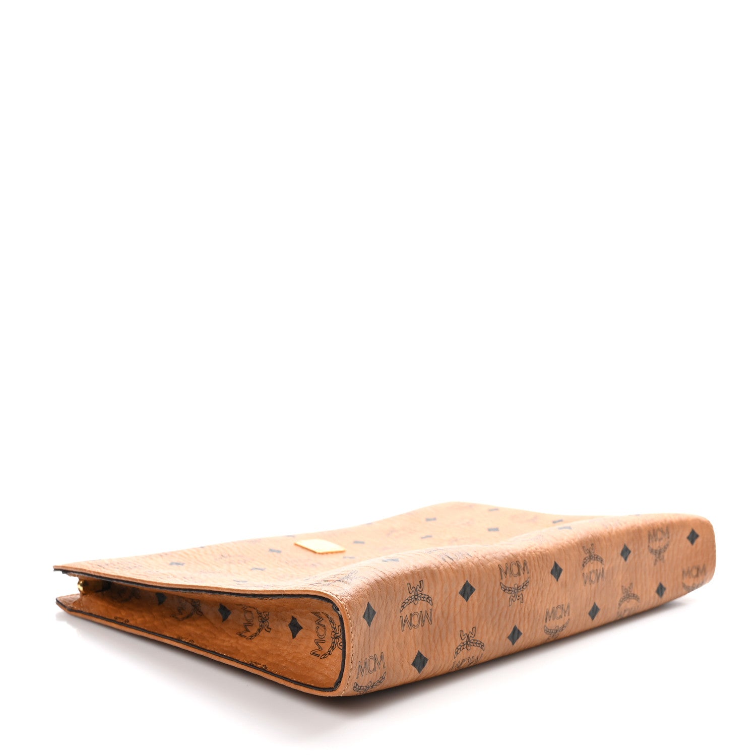 MCM Visetos Large Zip Pouch Cognac 4 of 10