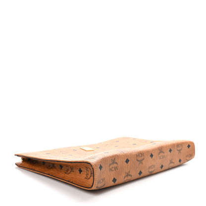 MCM Visetos Large Zip Pouch Cognac 4 of 10