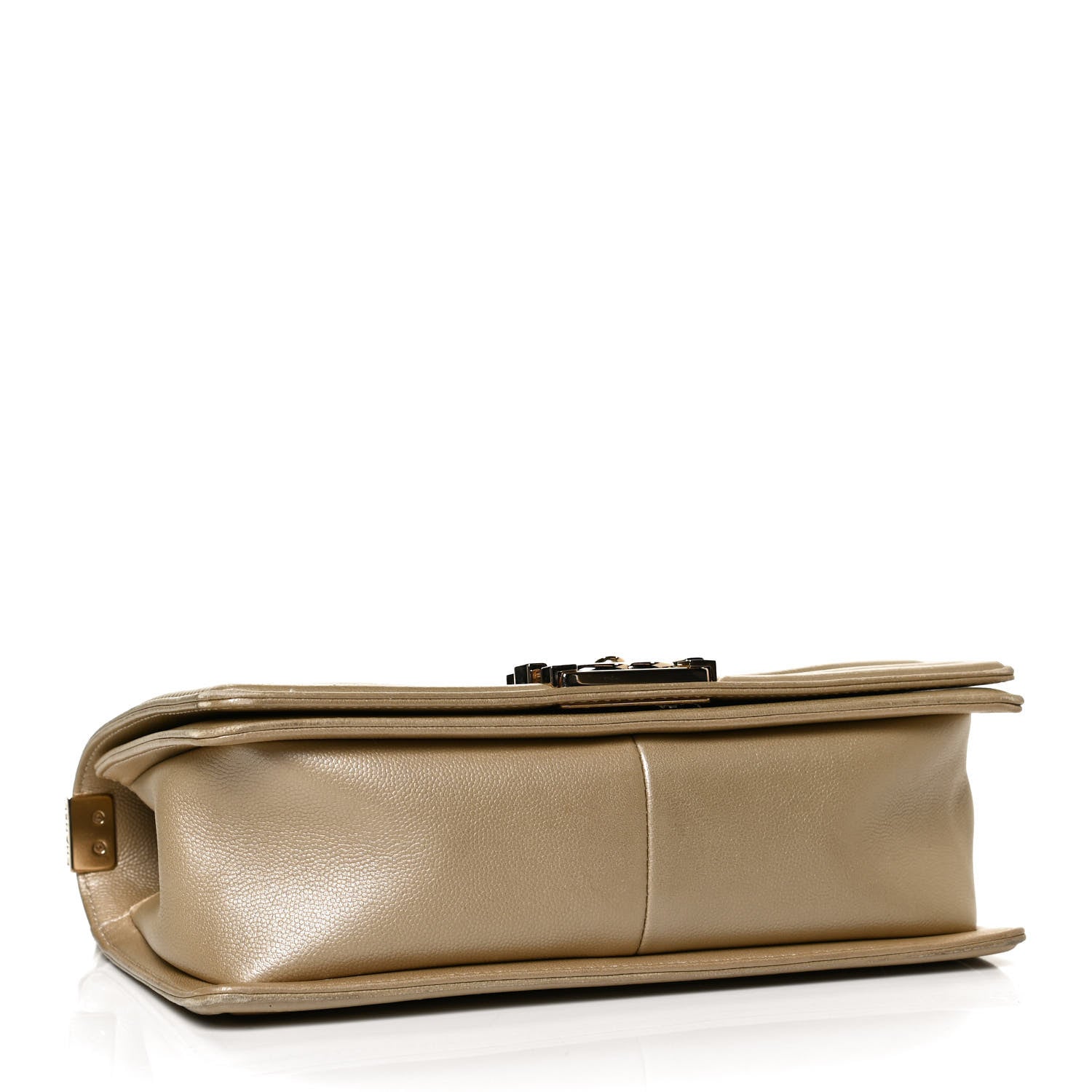 Chanel Metallic Caviar Quilted Medium Boy Flap Light Gold 3 of 10