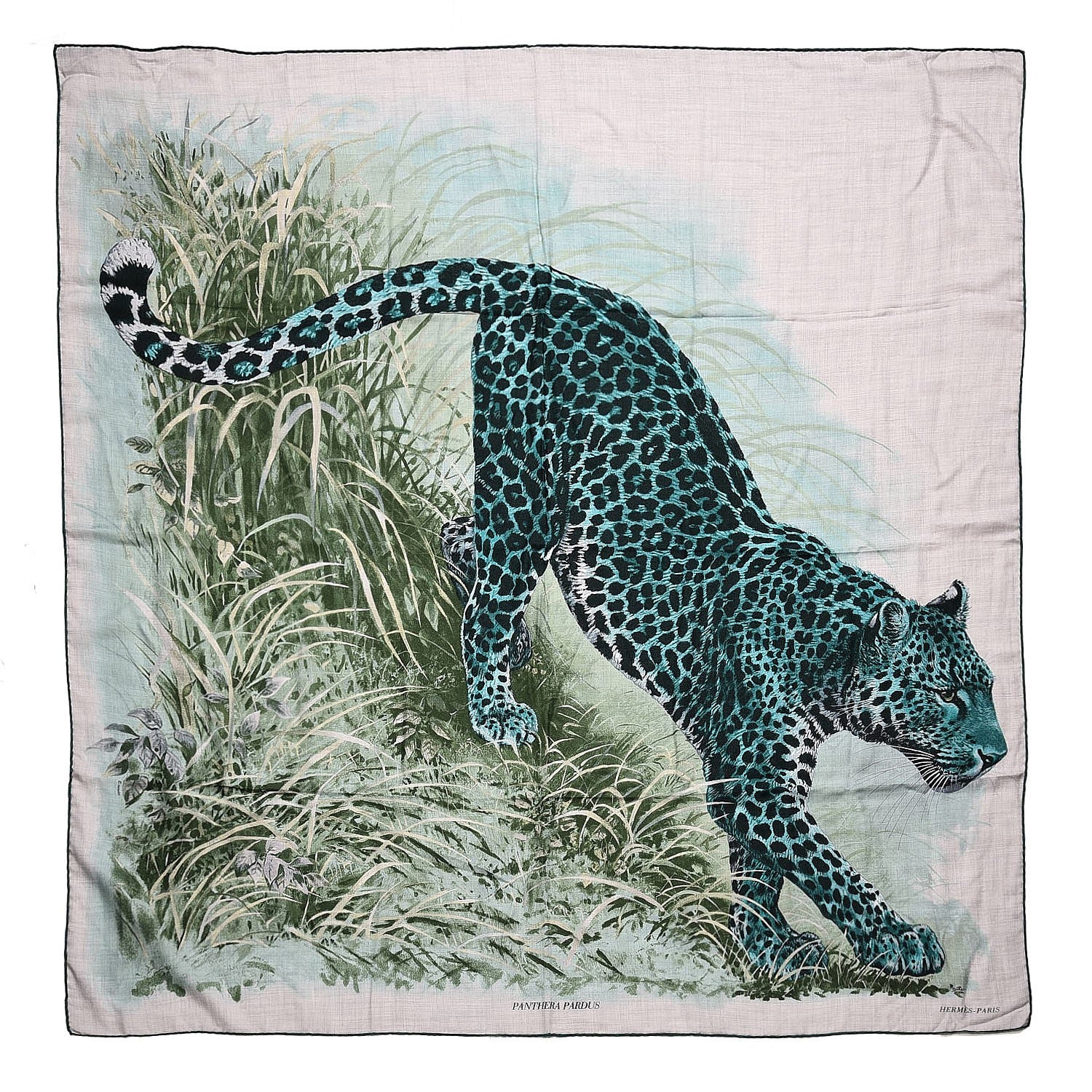 Hermes Cashmere Silk Panthera Pardus Scarf 140 1 of 6