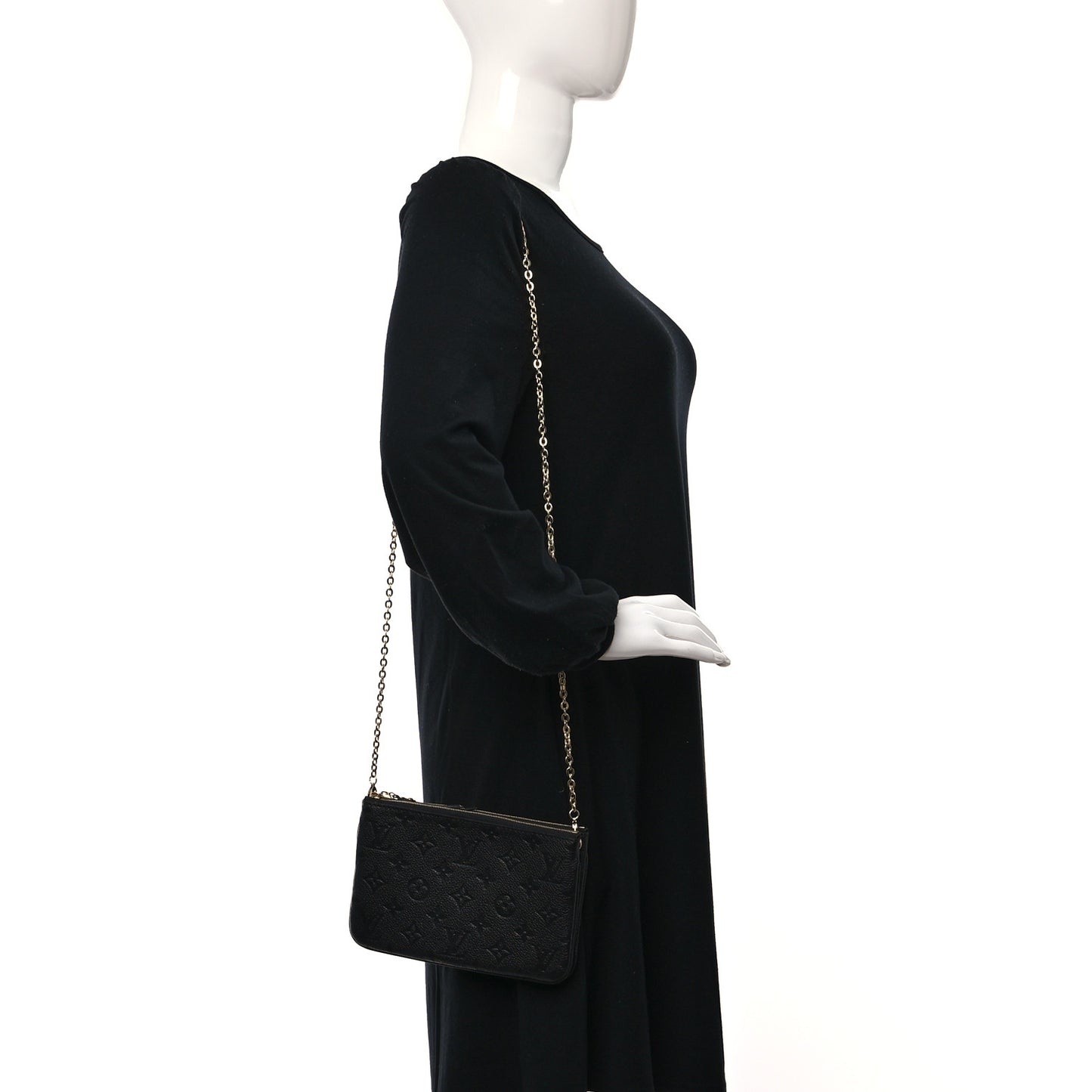 Empreinte Double Zip Pochette Black