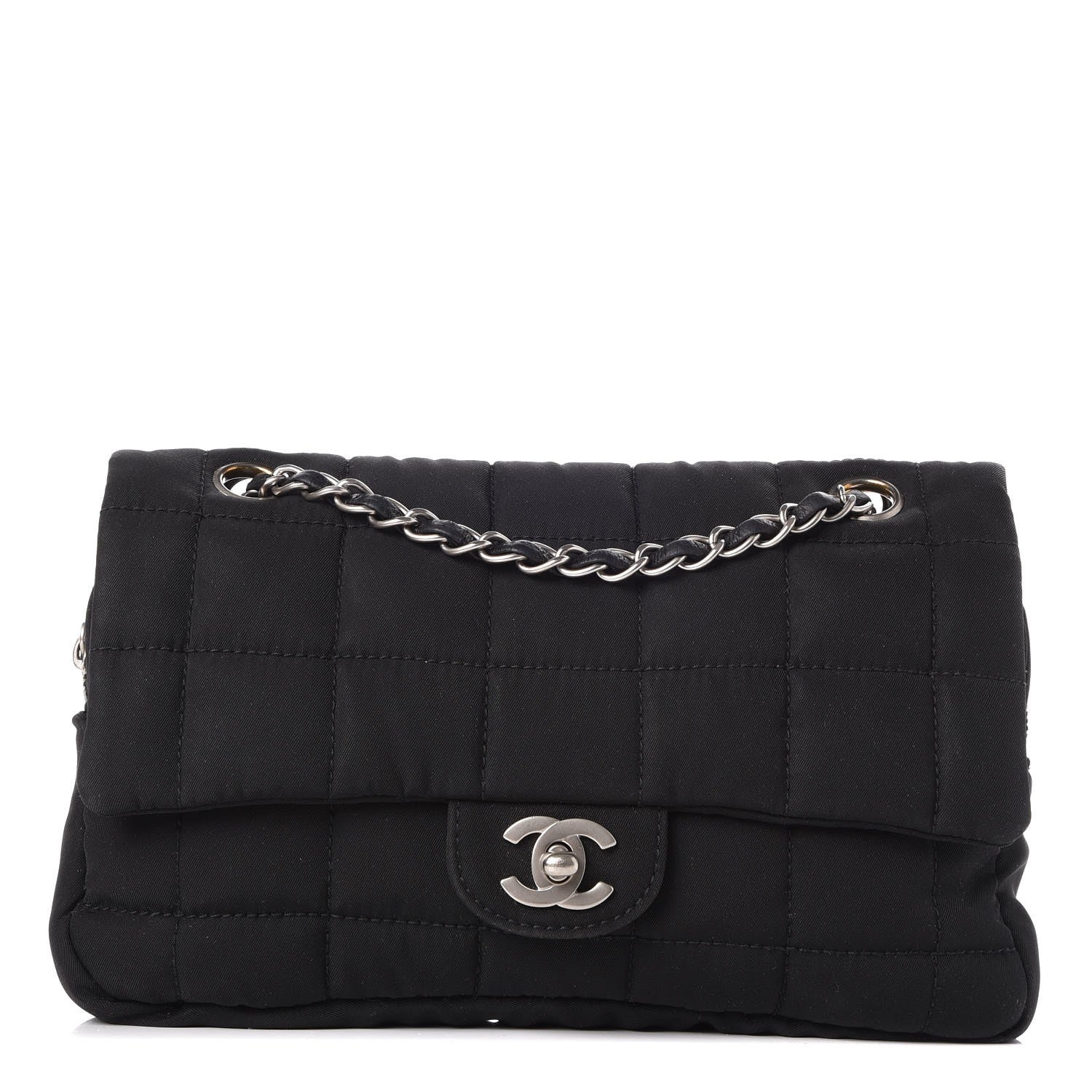 Chanel Nylon Square Quilted Flap Black 1 of 9