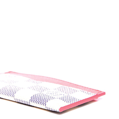 Louis Vuitton Damier Azur Daily Card Holder Rose Papaye 7 of 8