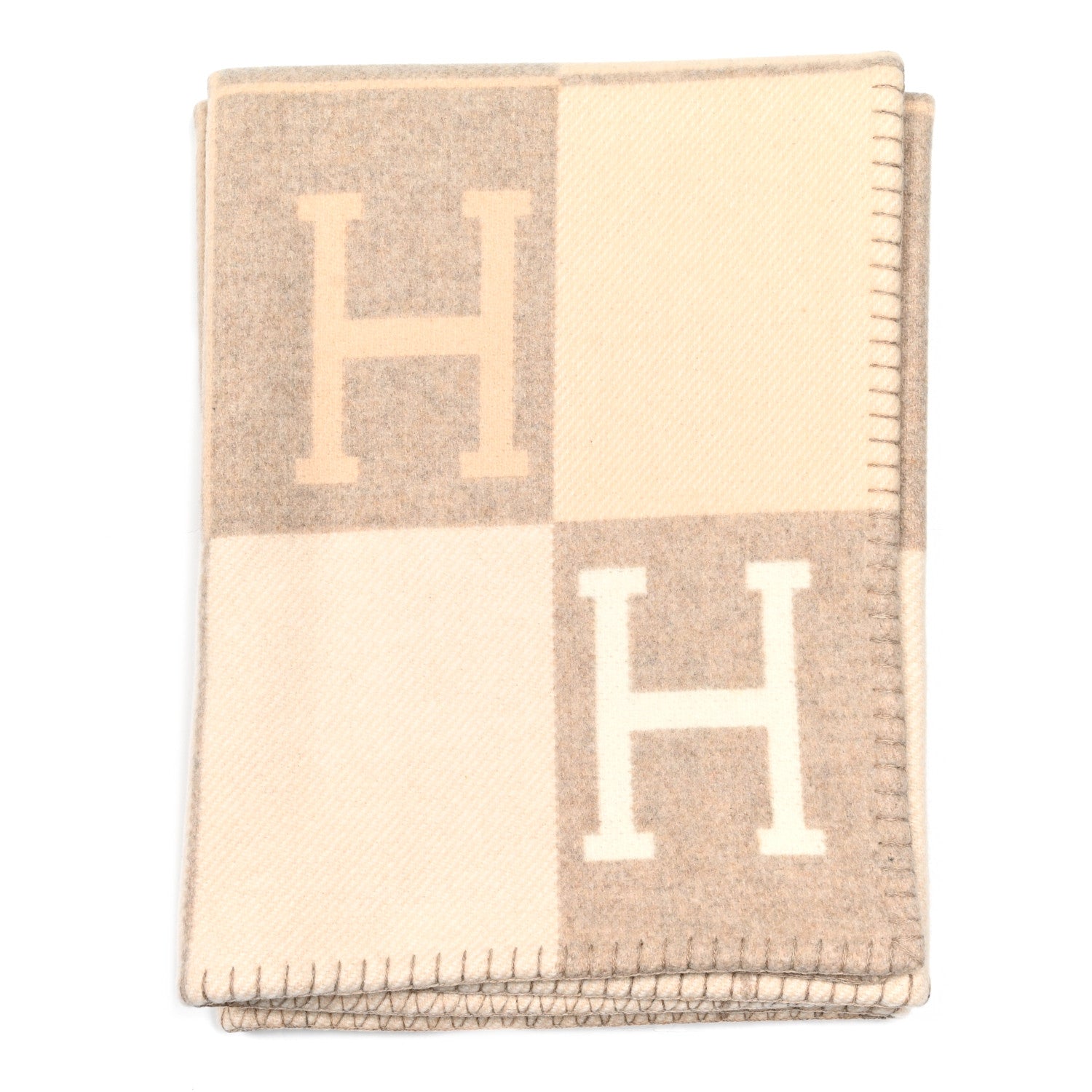 Hermes Wool Cashmere Avalon III Blanket Coco Camomille 2 of 3