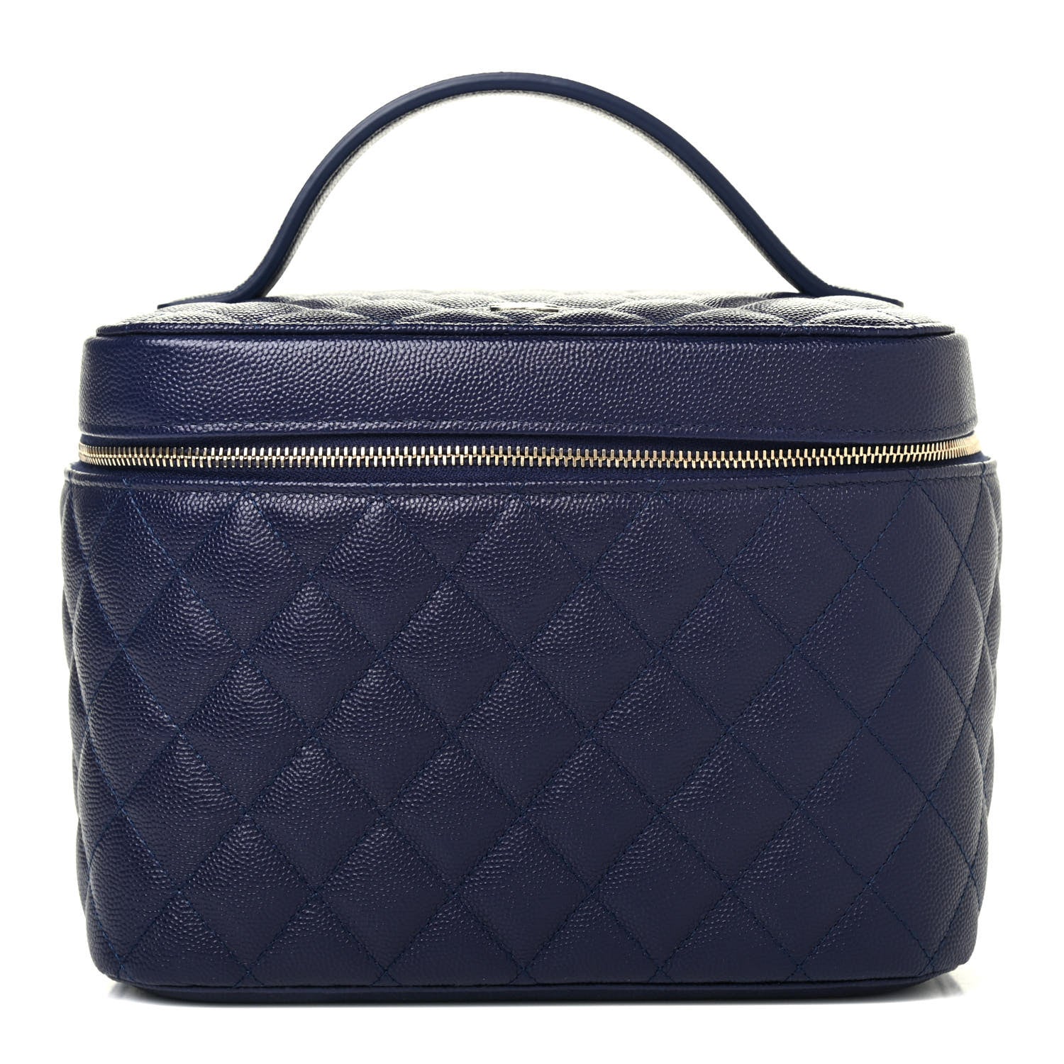 Chanel Caviar Quilted Large Vanity Pouch Navy 1 of 4