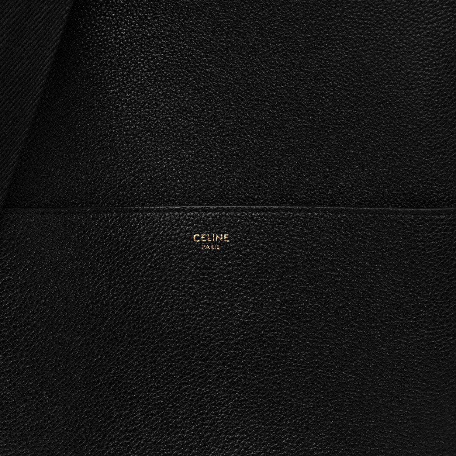 Celine Soft Grained Calfskin Sangle Bucket Bag Black 7 of 11