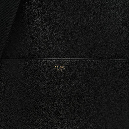 Celine Soft Grained Calfskin Sangle Bucket Bag Black 7 of 11