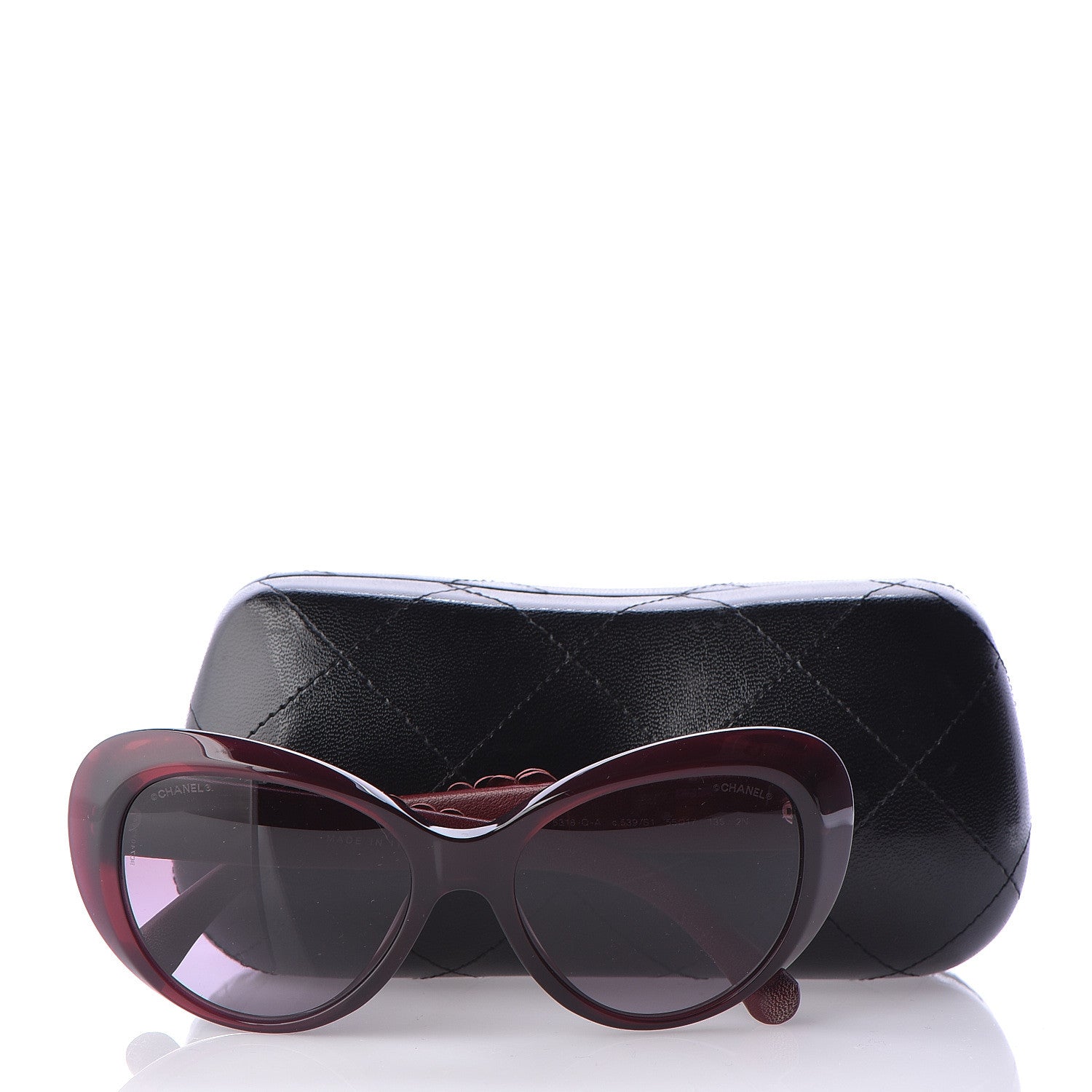 Chanel Lambskin Camellia CC Sunglasses 5318 Q Red 8 of 8