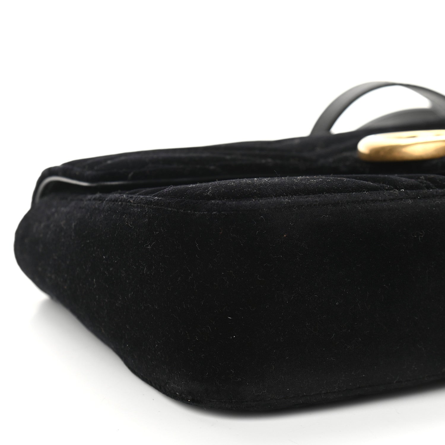 Gucci Velvet Matelasse Medium GG Marmont Shoulder Bag Black 8 of 9
