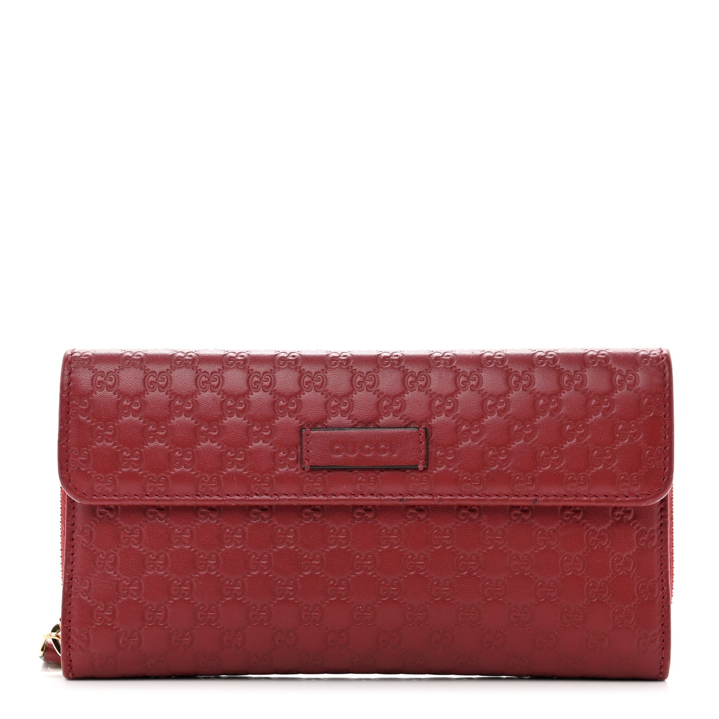 Soft Microguccissima Continental Zip Wallet Red