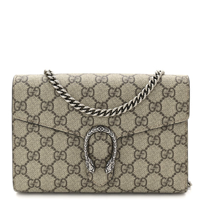 Gucci GG Supreme Monogram Mini Dionysus Chain Wallet Beige Taupe 1 of 10