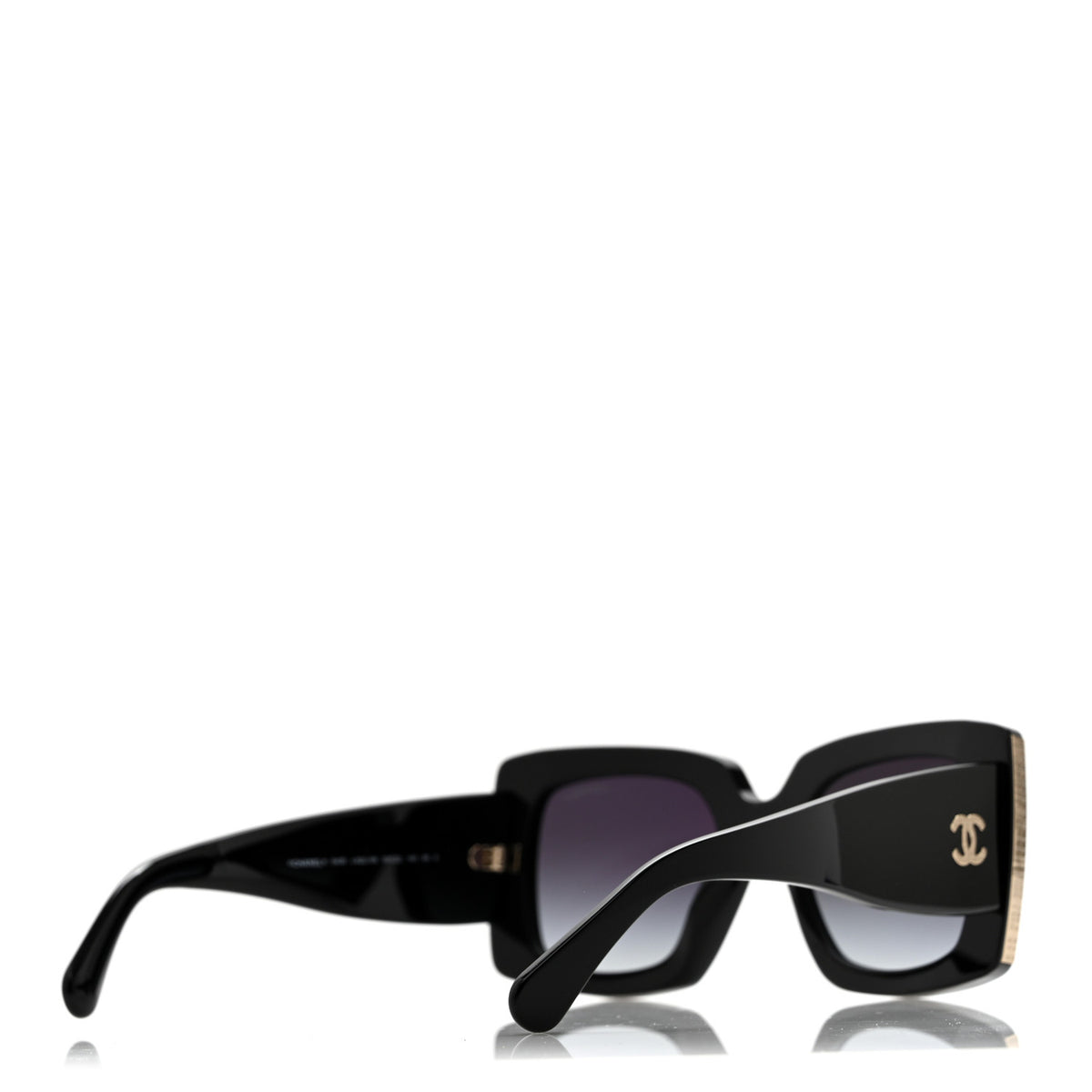 Acetate Rectangle Sunglasses 5435 Black
