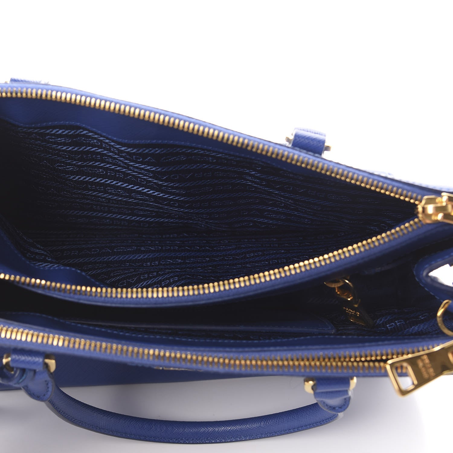 Prada Saffiano Small Galleria Double Zip Tote Royal 4 of 16