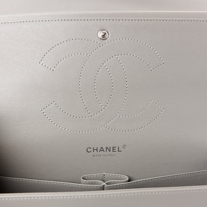 Chanel Lambskin Quilted Jumbo Double Flap Grey 6 of 11