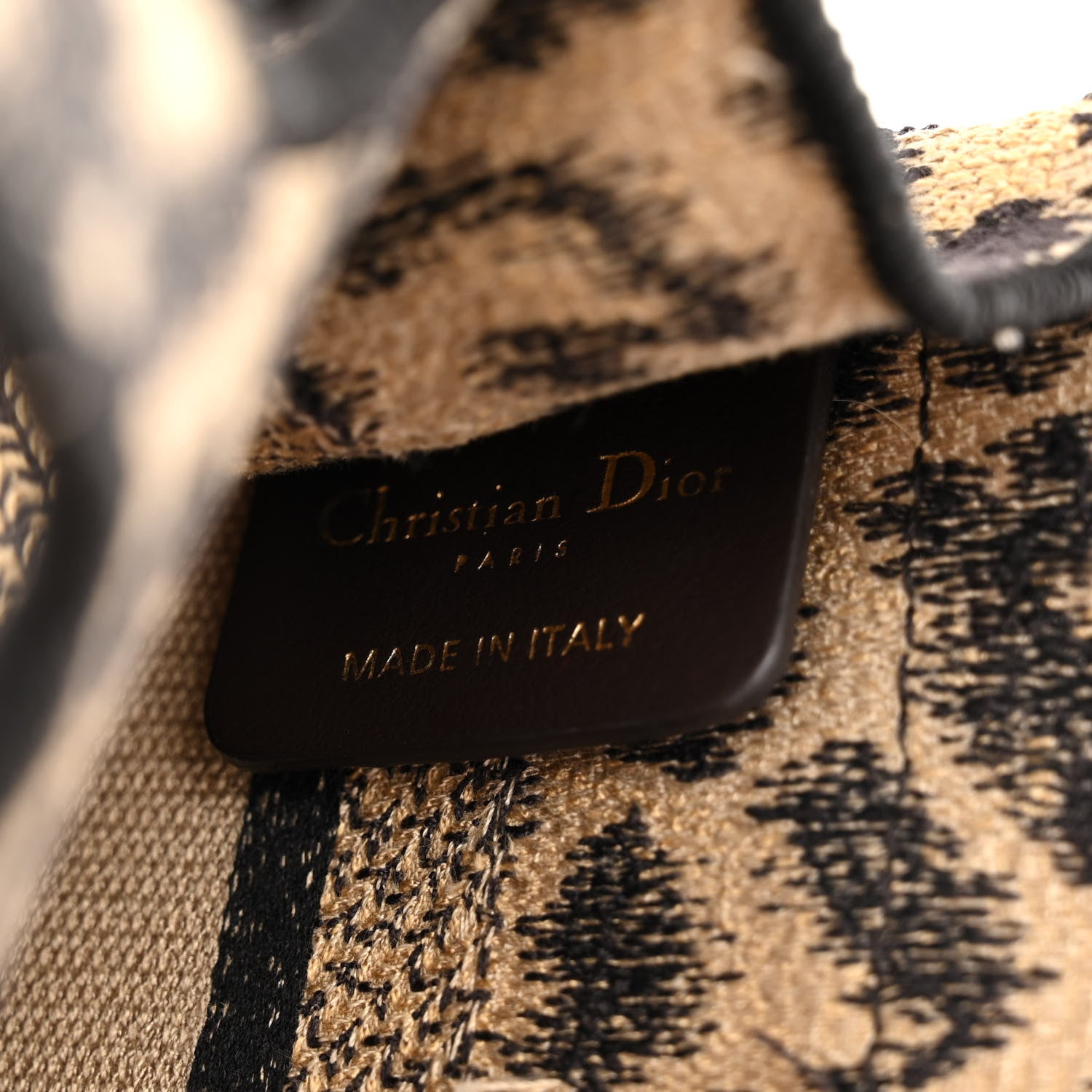 Christian Dior Canvas Mizza Embroidered Mini Leopard Book Tote Beige 6 of 11
