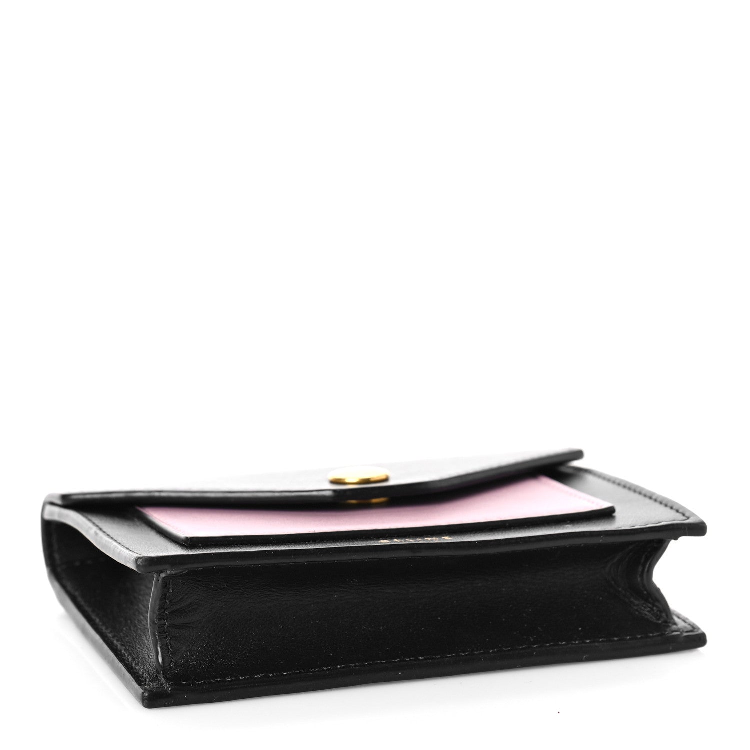 Celine Smooth Calfskin Pocket Card Holder Liquorice Black 4 of 8