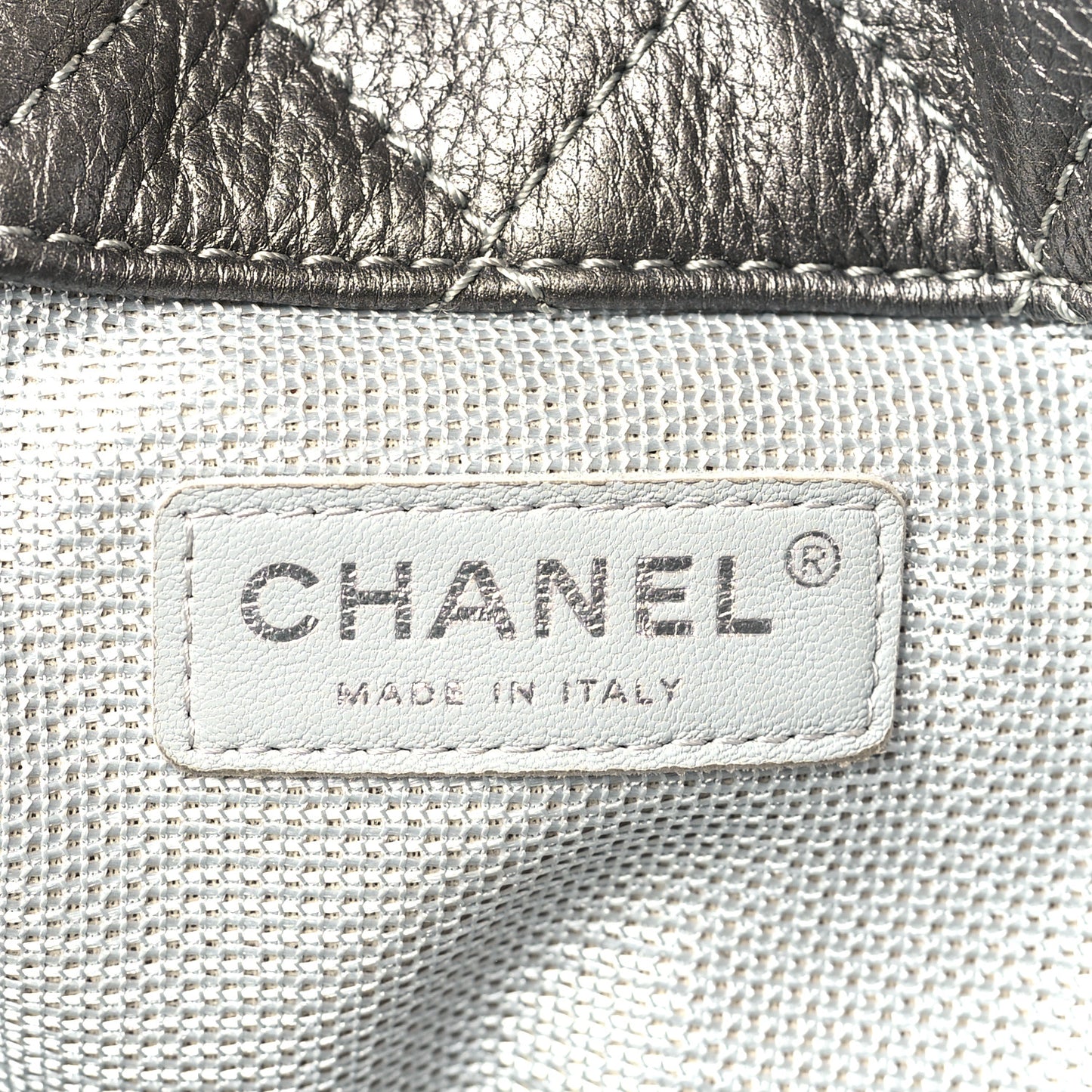Calfskin Quilted Small XXL Travel Flap Bag Dark Silver
