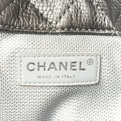 Chanel Calfskin Quilted Small XXL Travel Flap Bag Dark Silver 6 of 11