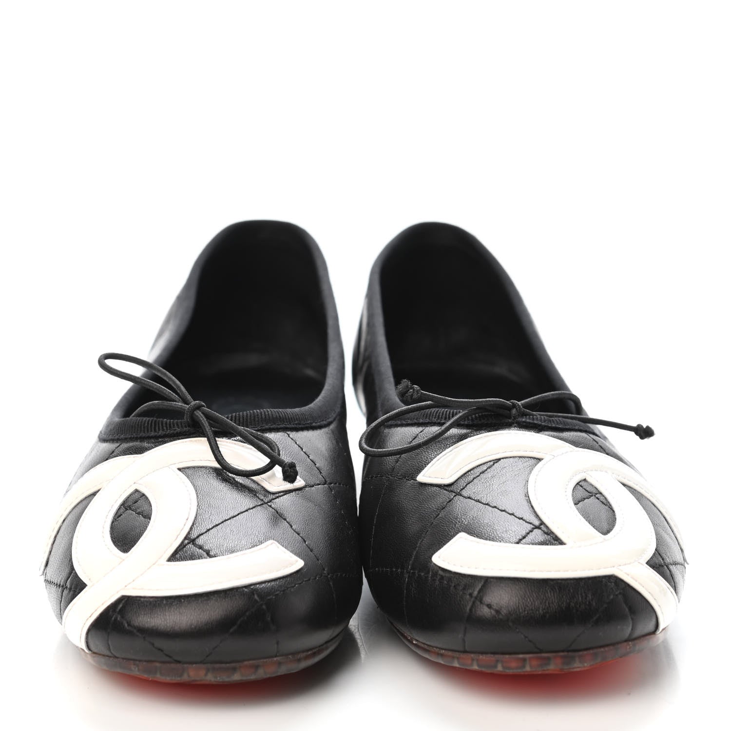 Chanel Lambskin Cambon Quilted Ballerina Flats 38 Black 2 of 4
