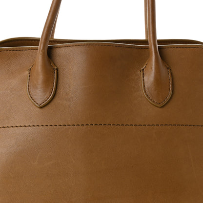 The Row Polished Saddle Calfskin Soft Margaux 15 Muschio 7 of 9