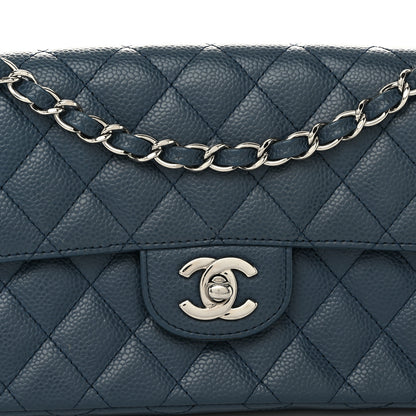Chanel Caviar East West Flap Blue 9 of 13