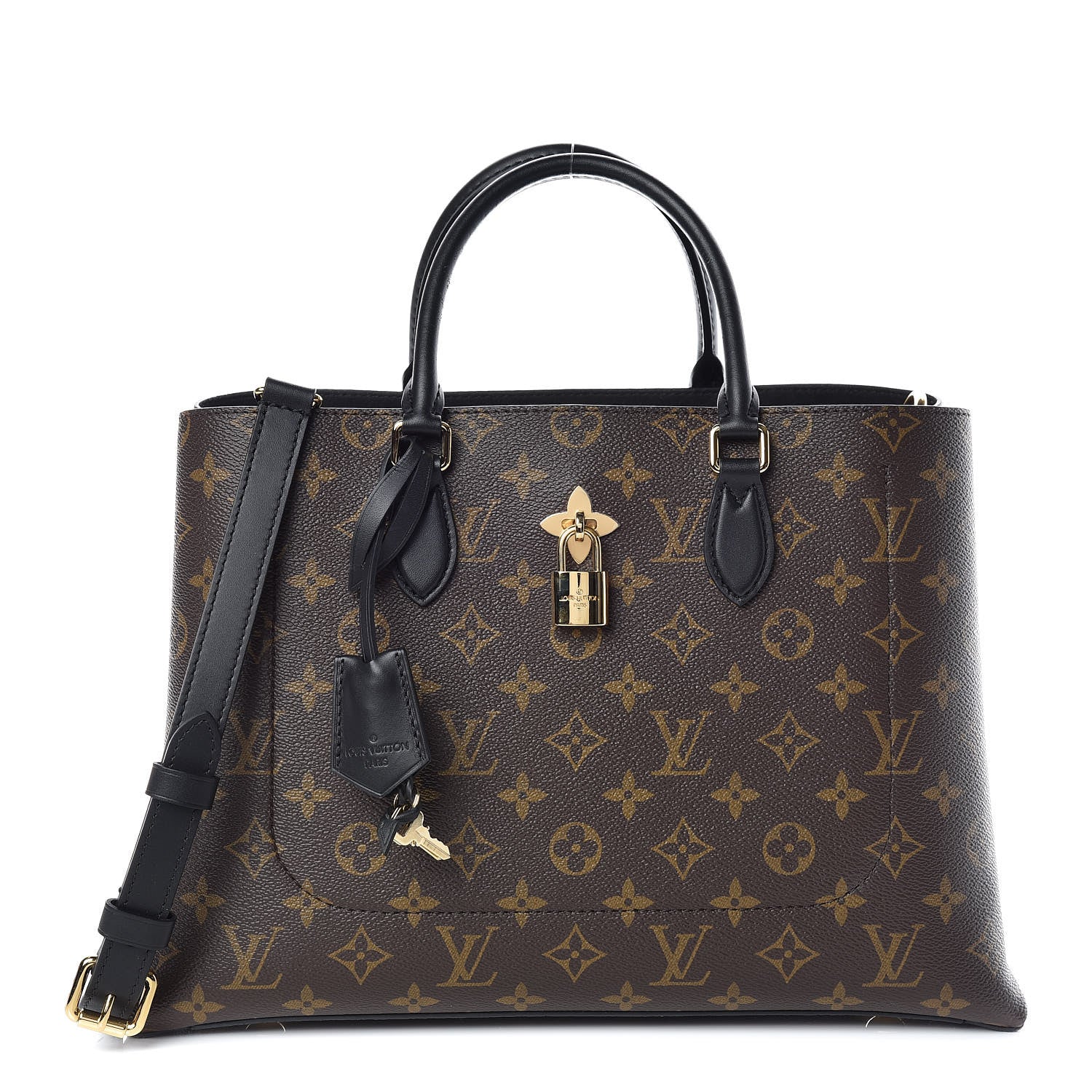 Louis Vuitton Monogram Flower Tote Black 1 of 8