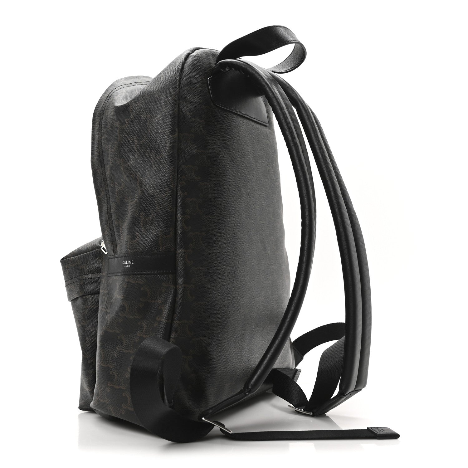 Celine Triomphe Canvas XL Calfskin Backpack Black 3 of 9