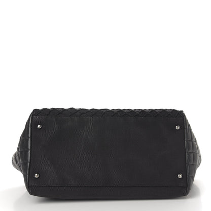 Chanel Lambskin Canvas Chocolate Bar CC Shopping Tote Black 12 of 14