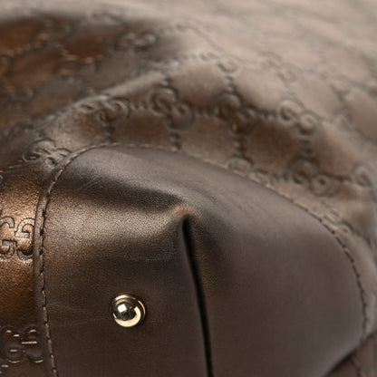 Gucci Metallic Guccissima Medium Heart Bit Charm Hobo Bronze 12 of 13