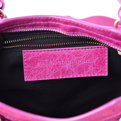Balenciaga Agneau Laser Cut Cross Classic Gold Hardware Mini City 6 of 12