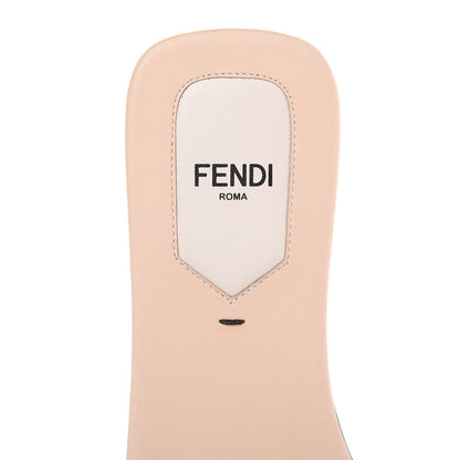 Fendi Calfskin Flowerland Flat Slide Sandals 36 Cappucino 6 of 8
